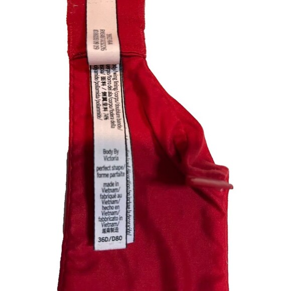 Victoria's Secret Body by Victoria Perfect Shape Red Multi-way Underwire Bra 36D - Picture 4 of 7